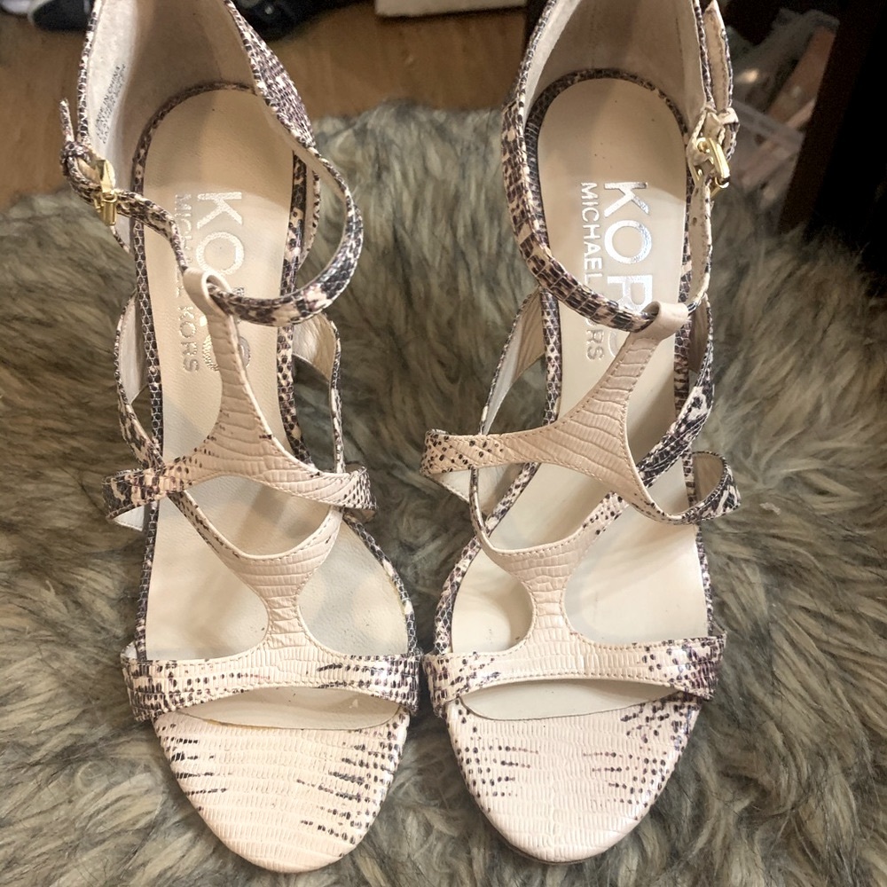 Michael kors snake print heels